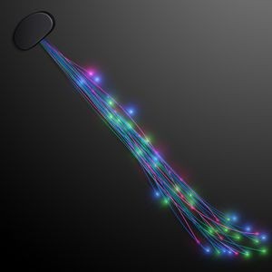 Multicolor Light Hair Sparkle Clip Extensions - BLANK