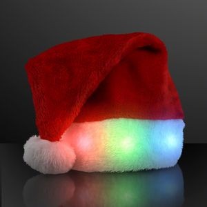 LED Santa Hat Deluxe Light Up Christmas Hat - BLANK