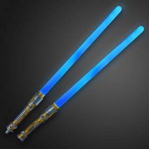 Double Sided Swords Sabers w/ Blue LEDs & Sound - BLANK