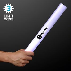 Imprinted 16" White LED Foam Cheer Stick