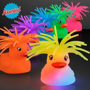 Light Up Crazy Hair Puffer Ducks - BLANK