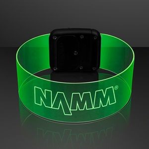 Laser Engraved - Cosmic Green LED Neon Bracelets - Domestic Print