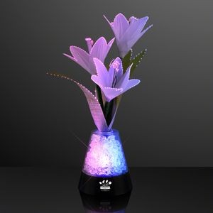 USB Fiber Optic Flowers and Light Gems Centerpiece - Domestic Print