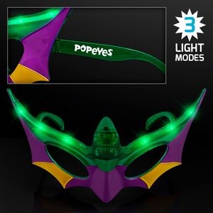 Purple, Green & Gold Mardi Gras Mask LED Shades - Domestic Print