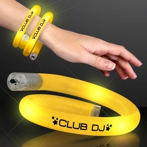 Blinky LED Yellow Tube Bracelets - Domestic Print