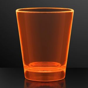 1.5 oz. UV Reactive Orange Glow Shot Glasses - BLANK