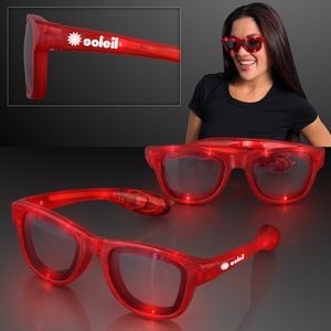 LED Flashing Cool Shade Red Sunglasses - Domestic Imprint