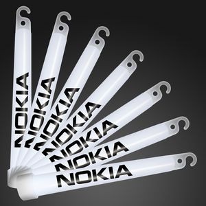 White 6" inch Glow Sticks - Domestic Print