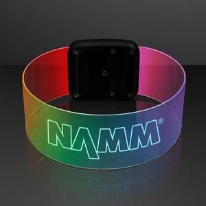 Laser Engraved - Cosmic Color Change LED Neon Bracelets - Domestic Print