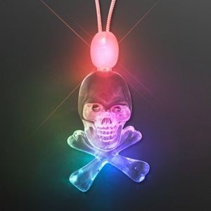 Skull & Crossbones LED Acrylic Necklace - BLANK