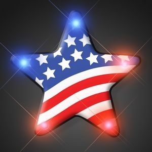 US Flag Star Light Pin - BLANK