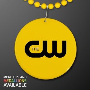 Yellow Medallion with Beaded Necklace (Non Light Up) - Domestic Print