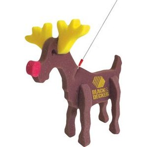 Reindeer on a leash