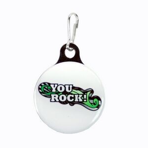 Zipper Pull Charm / Tag (3/4" Single Sided Dome with Metal Backer)