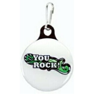 Zipper Pull Charm / Tag (1 1/8" Double Sided Dome with Metal Backer)