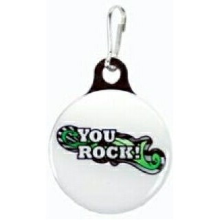 Zipper Pull Charm / Tag (1 1/8" Single Sided Dome with Metal Backer)