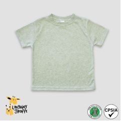 Baby Crew Neck T-Shirts - Sage - Polyester-Cotton Blend - Laughing Giraffe®