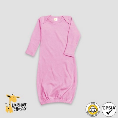 Baby L/S Lap Gown w/ Mittens Pink or Blue 100% Cotton- Laughing Giraffe®