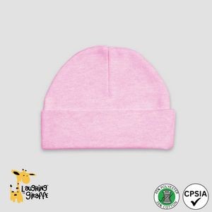 Baby Beanie Hats Cotton Candy Pink 65% Polyester 35% Cotton- Laughing Giraffe