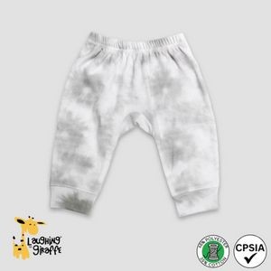 Baby Jogger Pants White Smoke 65% Polyester 35% Cotton- Laughing Giraffe®