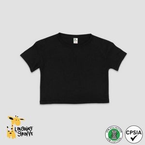 Girls Cropped T-Shirts - Black - Polyester-Cotton Blend - Laughing Giraffe®