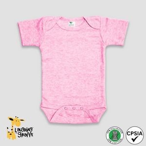 Baby S/S Snap Back Bodysuit Cotton Candy 65% Polyester 35% Cotton- Laughing Giraffe®
