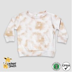 Baby Long Sleeve Pullover Latte T Shirt 65% Polyester/35% Cotton- Laughing Giraffe®