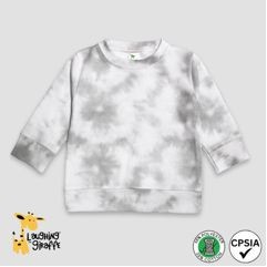 Baby Long Sleeve Pullover White Smoke T Shirt 65% Polyester/35% Cotton- Laughing Giraffe®