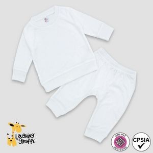 Baby Sweatsuits White 100% Polyester - Laughing Giraffe®