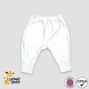 Baby Jogger Pants - White - 100% Polyester - Laughing Giraffe®