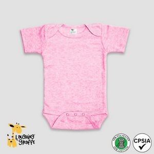 Baby Short Sleeve Bodysuit Cotton Candy 65% Polyester 35% Cotton- Laughing Giraffe®