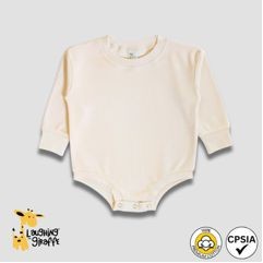 Baby Bubble Romper - Natural - Premium 100% Cotton - Laughing Giraffe®
