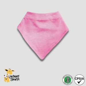 Baby Bandana Bibs - Cotton Candy Pink - 2-Ply - 65% Polyester / 35% Cotton Blend - Laughing Giraffe