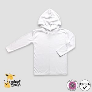 Baby Pullover Hooded T-Shirts - White - 100% Polyester - Laughing Giraffe®