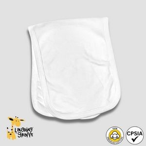 Baby Burp Cloth 1-PLY White 100% Cotton- Laughing Giraffe®