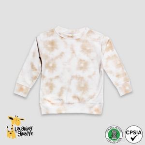 Toddler Long Sleeve Pullover Latte T Shirt 65% Polyester/35% Cotton- Laughing Giraffe®