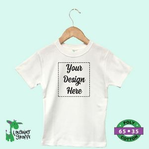 Toddler Short Sleeve T-Shirts White 65% Polyester 35% Cotton - Laughing Giraffe®