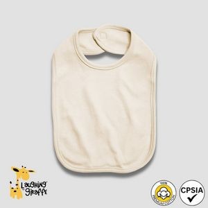 Baby 2-PLY Solid Bibs Natural 100% Cotton- Laughing Giraffe®