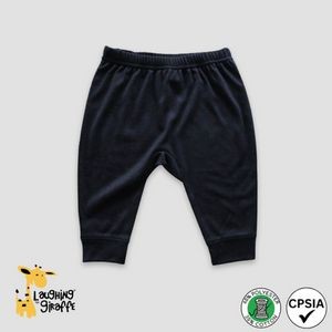 Baby Jogger Pants Black 65% Polyester 35% Cotton- Laughing Giraffe®