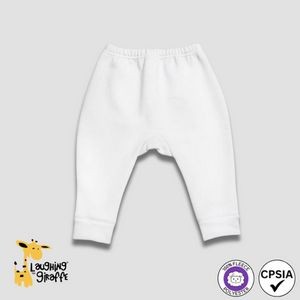 Baby Fleece Jogger Pants - White - 100% Polyester - Laughing Giraffe®