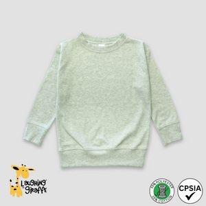 Toddler Long Sleeve Pullover T-Shirts - Sage - Polyester-Cotton Blend - Laughing Giraffe®