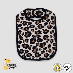 Baby Bibs 2-PLY Leopard Print 100% Cotton- Laughing Giraffe®