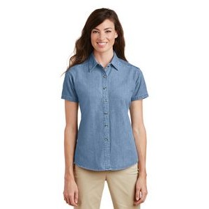 Port & Company® Ladies' Short Sleeve Value Denim Shirt