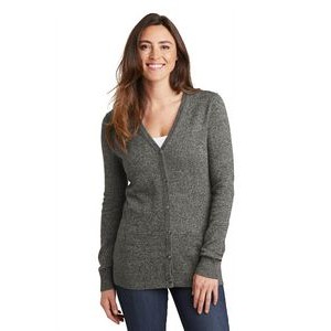 Port Authority® Ladies Marled Cardigan Sweater