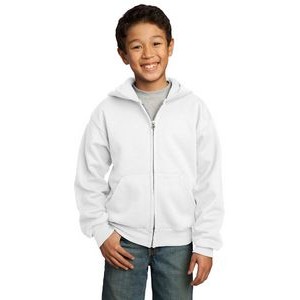 Port & Company Youth Core Fleece Full Zip Hooded Sweatshirt
