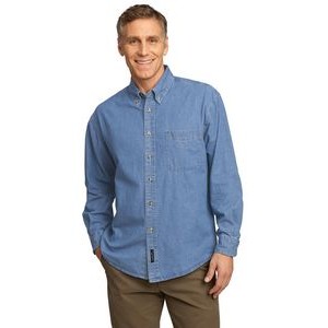 Port & Company® Long Sleeve Value Denim Shirt