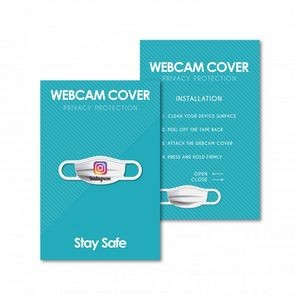 Security Mask Webcam Cover w/Custom Backer Card