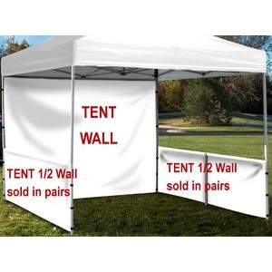 Event Tent Half Wall Pair (Full Bleed) with Railing Hardware