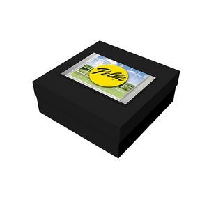 8" x 8" x 3" Deluxe Black Gift Box