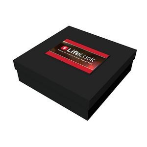 10" x 10" x 3" Deluxe Black Gift Box